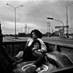 Hitch-hiking from the industrial aerea to the town. Piedras Negras, Mx 1994.